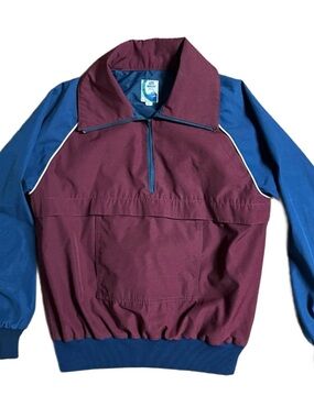 Alti-Wear ~ Men’s Large ~ Vintage ~ Santa Fe, N.M. (USA) Burgundy/ Blue Sweater